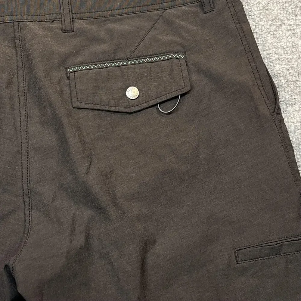 Linksoul Shorts Mens 34 Gray Chino Microfiber Stretch 10 Inch Inseam Golf